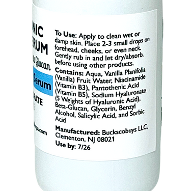 Hyaluronic Acid Vanilla Hydrating Serum